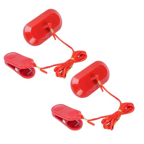 Cocoarm Lot de 2 Clés Magnétiques d'arrêt d'urgence pour Tapis Roulant, Feuille de Cuivre en Plastique, clé de sécurité pour Tapis Roulant, 75 X 35 Mm, Clip à 2 Broches de Remplacement pour les