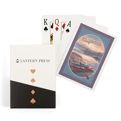 Lantern Press California Glassy Sunrise Baraja Póker 52 cartas