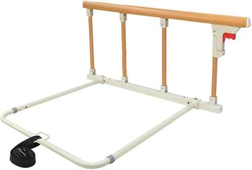 Mybow Rieles laterales de cama para personas mayores, barandilla plegable para adultos mayores, barra de asistencia de mesita de noche, barra de