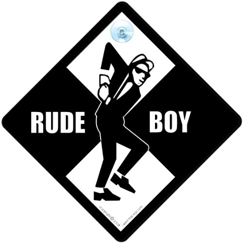 Amazon.co.jp: Rude Boy Car Sign、Rude Boy、Rude Boy車標識2つトーン
