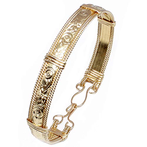 Handmade Designer Gold Bracelet for Women, Real 14k Gold Filled Bangle