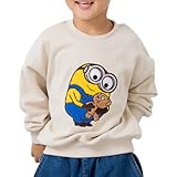 [chil2] ミニオンズ トレーナー キッズ 子供服 長袖 スウェット 裏毛 男の子 女の子 キャラクター トップス デジタルプリント サガラ刺繍 94252081-110CM