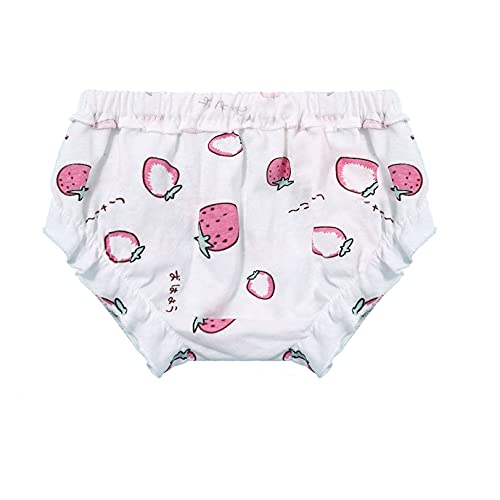 Jeatha Infant Baby Girl Bloomers Summer Shorts Elastic Diaper Cover Mesh Ruffles Bowknot Briefs Underwear Strawberry 18-24 Months #TOP1
