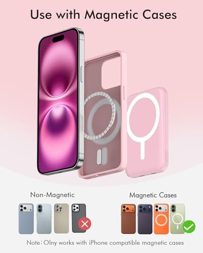 podoru for MagSafe Power Bank 5000mAh, Ultra-Slim Magnetic Portable Charger