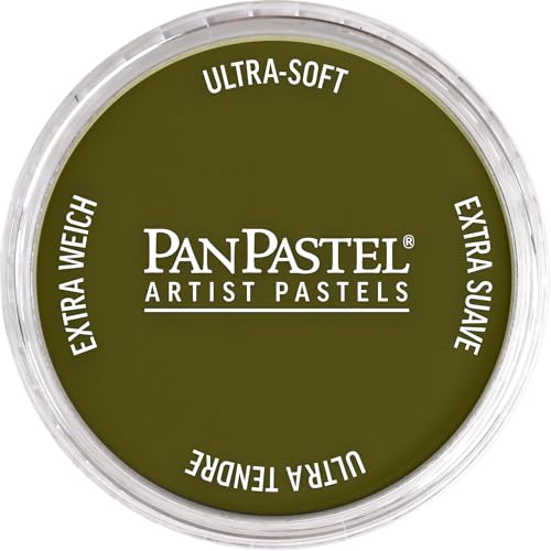 PanPastel Artist Pastels by GOLDEN, Bright Yellow Green Extra Dark, 2.44” / 62mm Pan Diameter, Professional Artist Pastels, Unique Pan Format (cake-like)