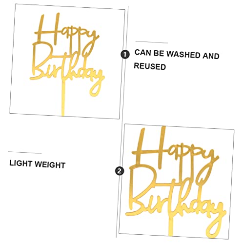 jojofuny 20 Pçs Cuake De Aniversário Para Glitter Dourado Frutas Douradas Topo De Bolo Para Crianças