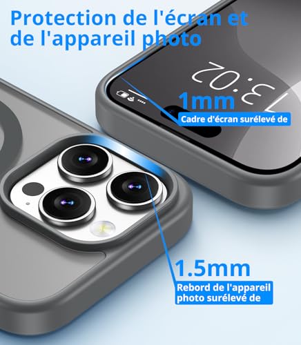 Coque iPhone 14 Pro antichoc de qualité militaire fine et magnétique Vansdon - 6