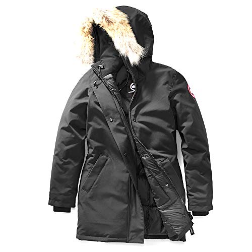 CANADA GOOSE カナダグース レディース ファーダウンジャケット VICTORIA PARKA 3037LA ヴィクトリア ダウンコート 3カラー 8808727 [並行輸入] (BLACK, S)