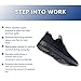 Shoes for Crews Women's Slip-Resistant Work Sneakers – Comfortable, Non-Slip Work Shoes for Women in Food Service, Healthcare, Hospitality - Everlight, Black, Size 9 Wide