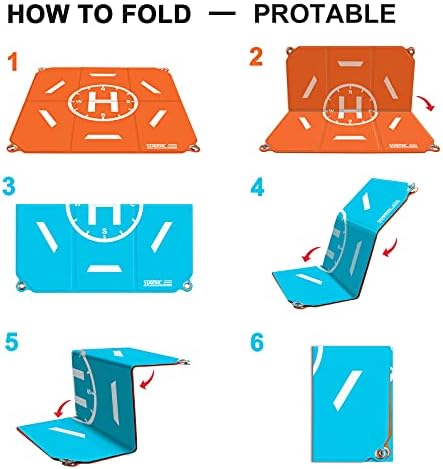 STARTRC Drone Landing Pad,50cm(19) Universal Waterproof Portable Fast-Foldable Landing Mat for DJI Air 2S/Mavic Mini 2/Mavic Air 2/Mavic 2 Pro/Zoom/FIMI X8SE/DJI FPV Drone