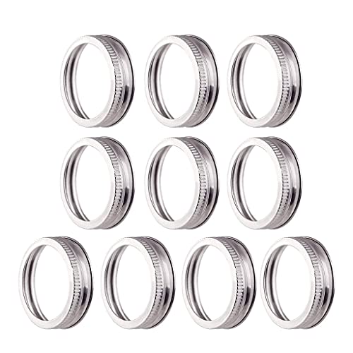 10 Pieces/Set Canning Lids Rings Split-Type Storage Solid Caps For Canning Jars Metal Jar Lids Bands