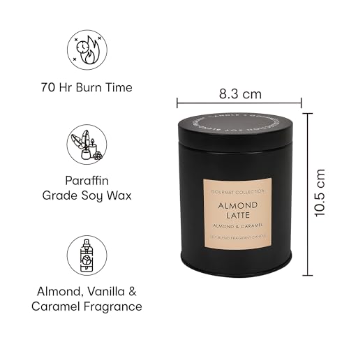 Image of Anko Wax Australia Almond Latte Scented Candles - 70Hrs Burn Time | Diwali Gifts