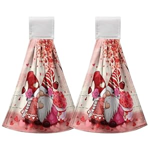 Valentines Day Gnome Bathroom Hand Towels with Loop Set of 2 Pink Hearts Rose Hanging Dish Kitchen Towels 17 x 12 inch Soft Absorbent Sweet Love Tie Towel Dishcloths for Washroom Bathroom Kitchen Valentines Day Gnome Bathroom Hand Towels with Loop Set of 2 Pink Hearts Rose Hanging Dish Kitchen Towels 17 x 12 inch Soft Absorbent Sweet Love Tie Towel Dishcloths for Washroom Bathroom Kitchen