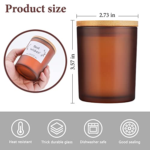 Saeuyvb 20 Pcs Candle Jars,Candle Jars With Lids,Candle Making Kit,Jars For Candles,Bulk Candle Jars（Brown） #TOP2