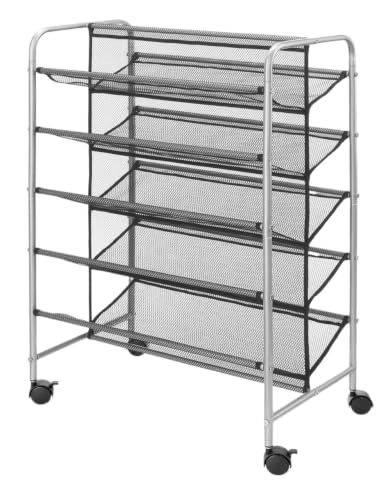 LGSEAGSO five-tier double-sided metal mesh shoe rack