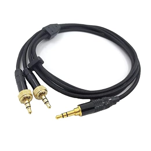 Yaowanguan 3,5mm ljudkabel, lämplig för Sony MDR-Z7 MDR-Z1R MDR-Z7M2 hörlurar, 3,5mm hane till dubbla 3,5mm hanuttag kompatibla med mobiltelefoner och surfplattor 1,2m/3,11fot