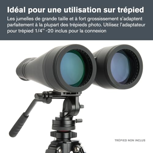Celestron 71018 SkyMaster 20x80 mm Jumelles à Prisme de Porro avec Objectif Multicouche, Verre à Prisme BaK-4 et étui de Transport, Noir – vue 2
