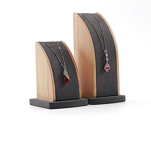 Preisvergleich Produktbild Lwieui Schmuckschrank Halskette Rahmen Schmuck Display Regal Zähler Schmuck Massivholz Display Requisiten Spiegelschränke (Farbe : Grau, Größe : Free)