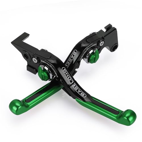 XIAOYANMOTO Motorcycle Foldable Clutch Brake Lever 360°Adjustable Crash-Proof CNC Aluminum Compatible with Monster M400 1999-2003(Green)