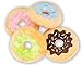 Gyapet Doy Toy Donut Squeaky Plush Assorted with Sprinkles 6 inch Stuffed Dessert Chew Sound Interactive Pet Gift Funny Cute [4pcs] Mix Colors