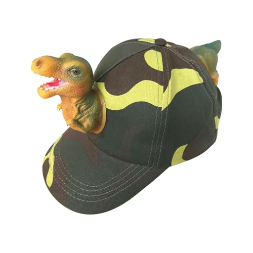 Gorra de béisbol de animales | Bonita gorra de béisbol de dinosaurio para niños, protección solar, disfraz de padres e hijos para cumpleaños, escuela, viajes, senderismo, verde