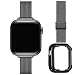 Produktbild BesBand Metall Armband Kompatibel mit Apple Watch 38mm 40mm 42mm 44mm,Verstellbares Edelstahl-Ersatzband, geeignet für iWatch Serie 6 5 4 3 2 1, SE(38mm 40mm,Schwarz)