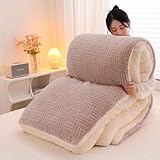 YWQJL Bettdecke Winterdecke,Winter Steppdecke Dicker Lamm-Kaschmir, Decke, Flauschige Kaschmir-Steppdecken, Winterwarm, Plüsch Winterdecke(A,180x220cm/3kg)