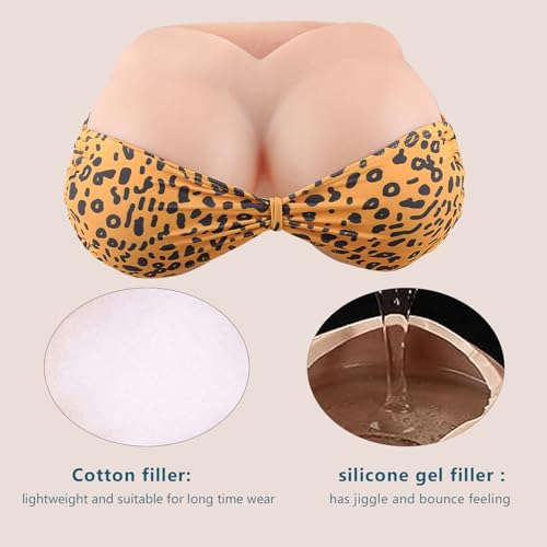 Realistic Strapless Breastplate Silicone Filled False Breast Plates Forms Crossdresser Trans Woman Drag Cosplay4
