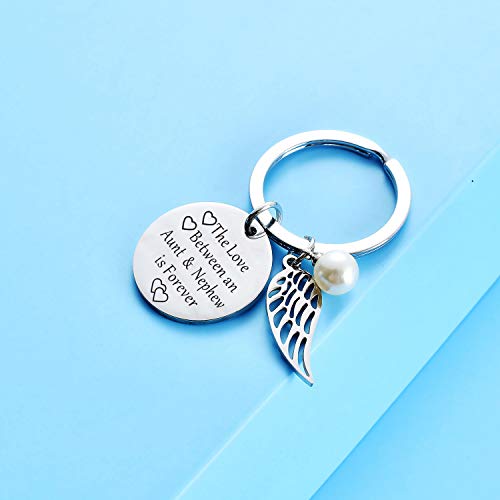 Image of Malyunin Aunt & Nephew Keychain - The Love Between Aunt & Niece /Nephew Keyring - Birthday & Christmas Gifts, Style1-aunt and Nephew, One Size