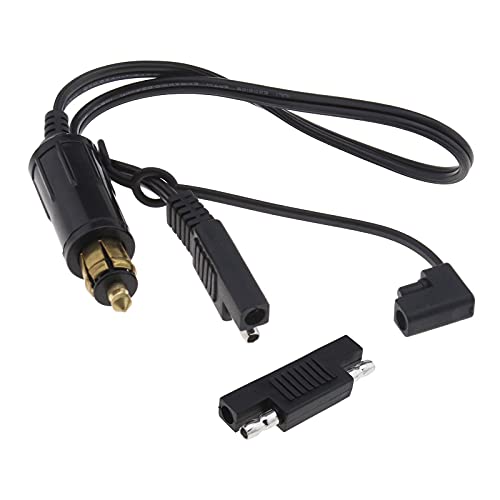 eMagTech Prise 12-24V DIN Hella Powerlet vers connecteur Adaptateur SAE Fil 18AWG à libération Rapide et déconnexion Compatible avec BMW Allume-Cigare Moto