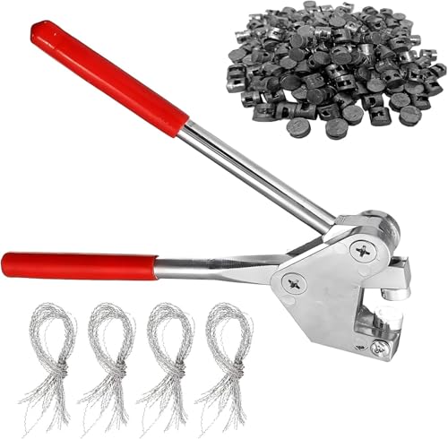 FOGAWA Tenailles Pinces d'étanchéité, Pince à Plomber avec 60 Plombs（Diamètre 10mm）et 60 Fils à Plomb 17cm Pinces à Sceller de Sécurité