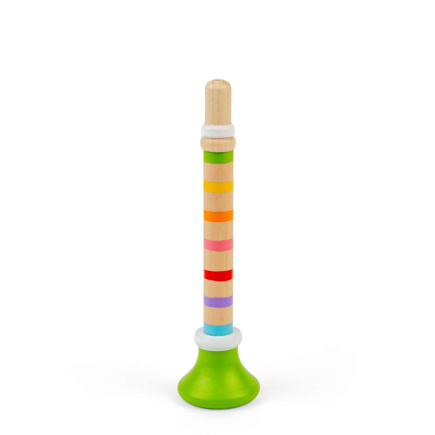 Bigjigs Toys Wooden Green Trumpet, Children's Musical Instrument