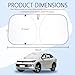 300T Thickened Sunshade for Car Windshield,Windshield Sun Shade for Blocking 99% Sunlight & Heat,Summer Car Essentials Sun Cover for Car Windshield Fits,Truck,SUV (XL: 59x31.5 inch)