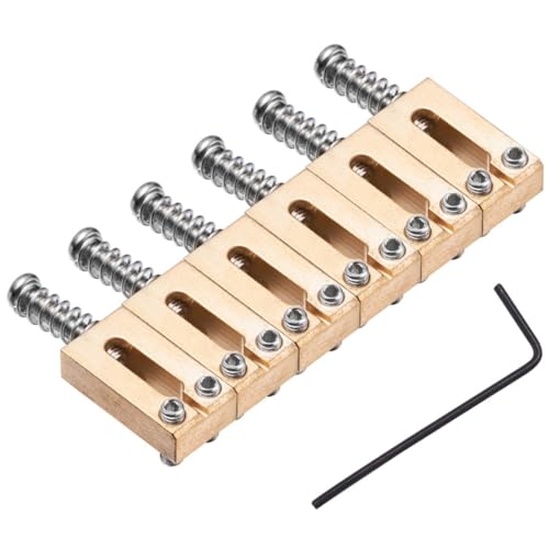 GLSTOY 6pcs Electric Guitar Tremolo Tailpiece Bridge Saddles Metal Guitar Replacement Bridge Parts