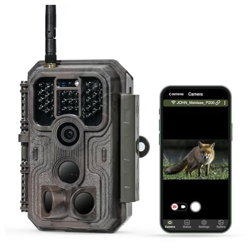 Meidase P200 Wildkamera WLAN mit App 48MP H.264 1296P, 27m Infrarot Nachtsicht Bewegungsmelder Wildtierkamera WiFi Handyübertragung, 0,1s Schnelle Trigger, IP66