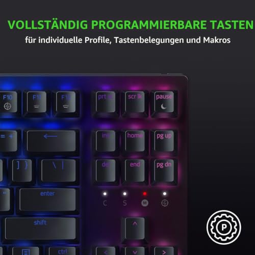 Razer BlackWidow V3 Tenkeyless TKL Mechanische Gaming-Tastatur: gelbe mechanische Schalter, linear, geräuschlos, Chroma-RGB-Beleuchtung… – Ansicht 5