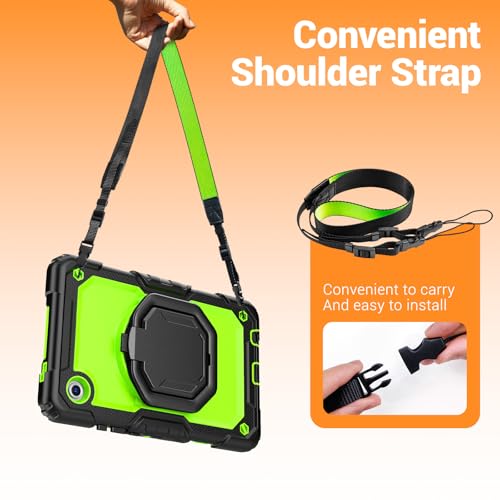 Coque Samsung Tab A11 2025 avec poignée rotative support et bandoulière