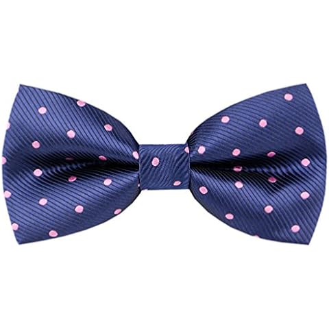 Carahere Men's Bow Ties Handmade Adjustable Pre-Tied Fun Pattern Bow Ties For Men Pink Cover