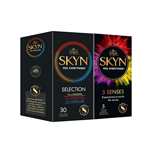SKYN® Selection 30 anti-latex kondom med GRATIS pakke med 5 senses kondom