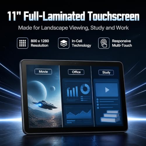 Image of Android Tablet 11 inch with Octa-Core Processor, 36GBRAM+128GB Storage, 7800mAh Large Battery, Gemini AI, 1TB Expandable, 5G /2.4G WiFi, BT 5.4,Dual Camera, Tablet for Study, Business&Entertainment