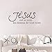 NSDQSM Francuskie imię Jezusa naklejka ścienna salon sypialnia werset biblijny Jezus cytaty winylowa naklejka ścienna wystrój domu - 80 cm szerokości x 32 cm wysokości