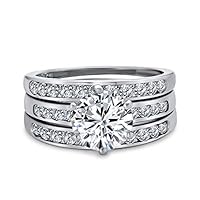 Algopix Similar Product 14 - Bling Jewelry Round Cut 3 Piece CZ