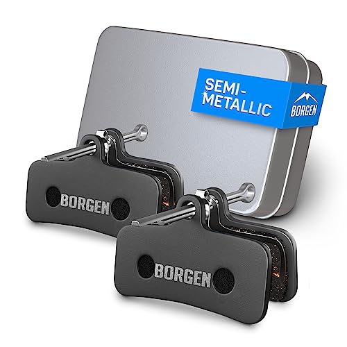 Borgen 2 Pares de Pastillas de Freno de Disco Bicicleta   Apto para Saint BR M810, ZEE, SLX BR M7120, XT8020, Slate T4   Semi Metálico Compatible con Pastillas de Freno Shimano D03S