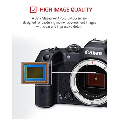 Canon EOS R7 Mirrorless Camera (Body Only), Hybrid Camera, 32.5 Megapixel (APS-C) CMOS Sensor, 4K Video, for Sports, Action, Content Creators, Vlogging Camera, Black