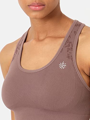 Image of Seamless Riley Sports Bra | Seamless | Lightweight | Solid Workout Bra for Women (CS601391S Brown S)