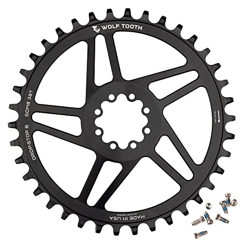 Wolf Tooth Direct Mount Round Gravel Road Bike Chainrings for SRAM 8-Bolt Cranks...