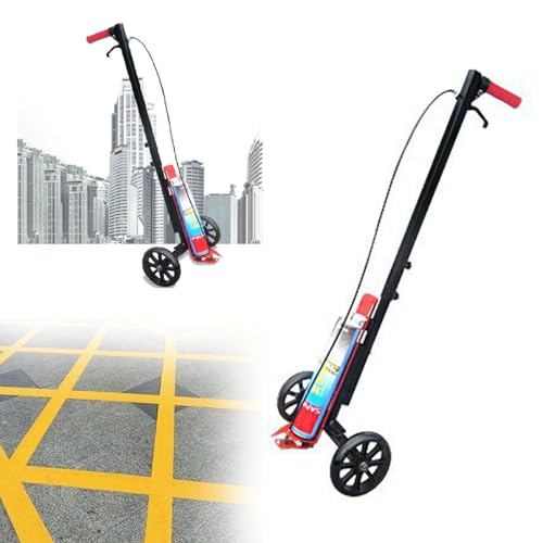 Máquina de marcado de línea: aplicador profesional de dos ruedas para marcado de superficies de carretera, diseño duradero y fácil operación para escuelas y superficies deportivas