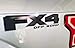 Decal Mods FX4 Off Road Decals Stickers Carbon Fiber Black Pattern with Light Border for Ford F150 (2015-2020) - FCFB [Set of 2]