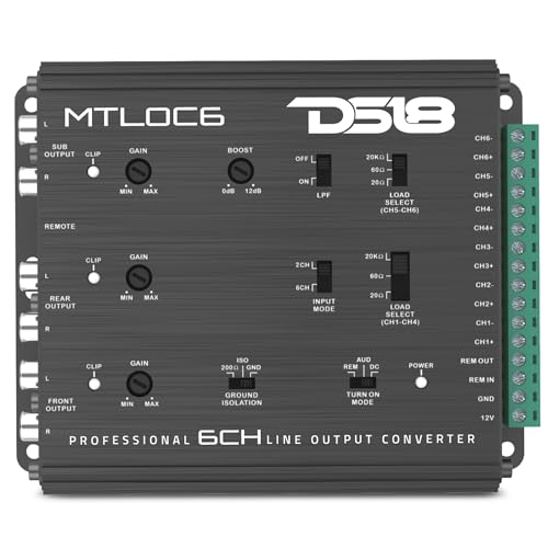 DS18 MTLOC6 6-Channel High-to-Low Level Line Output Converter with Remote Turn-On | Selectable...