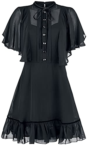 Hell Bunny Robe Imperia Femme Robe Courte Noir L 100% Polyester